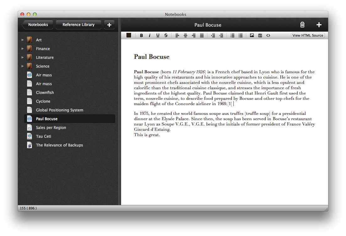 Notebooks for Mac: Work in Progress