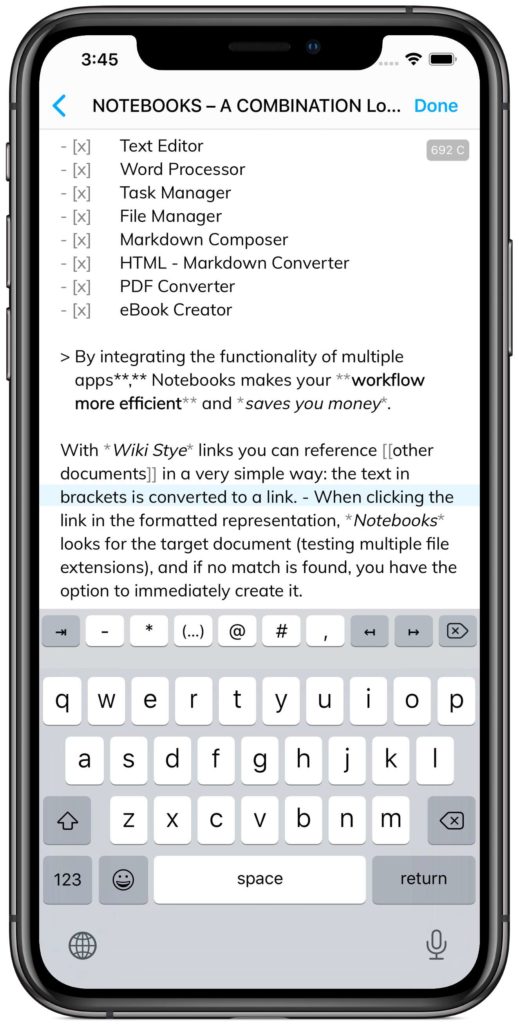 iPhone-XS-Markdown-Editing