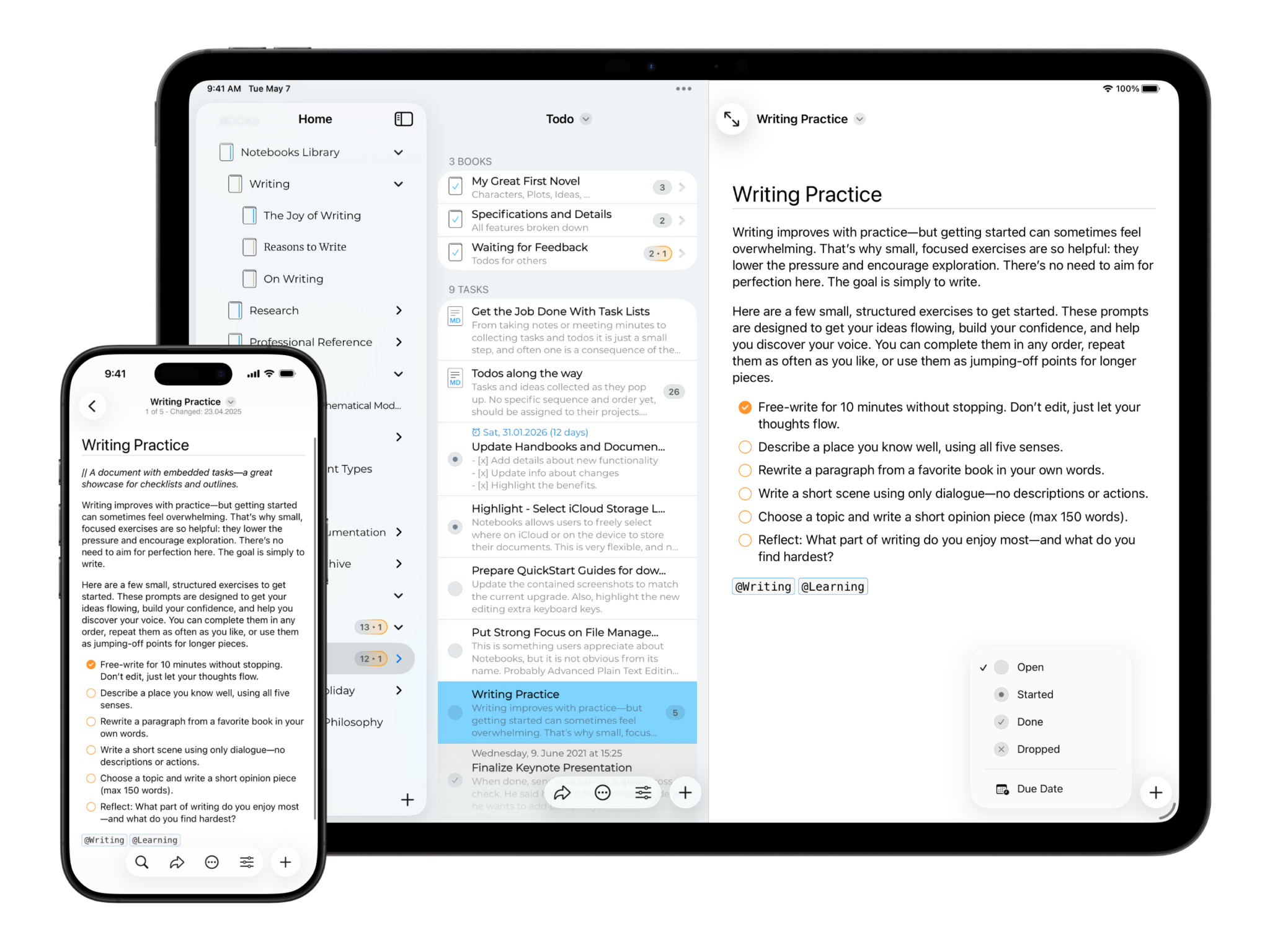 Notebooks: Write and Plan • Notebooks