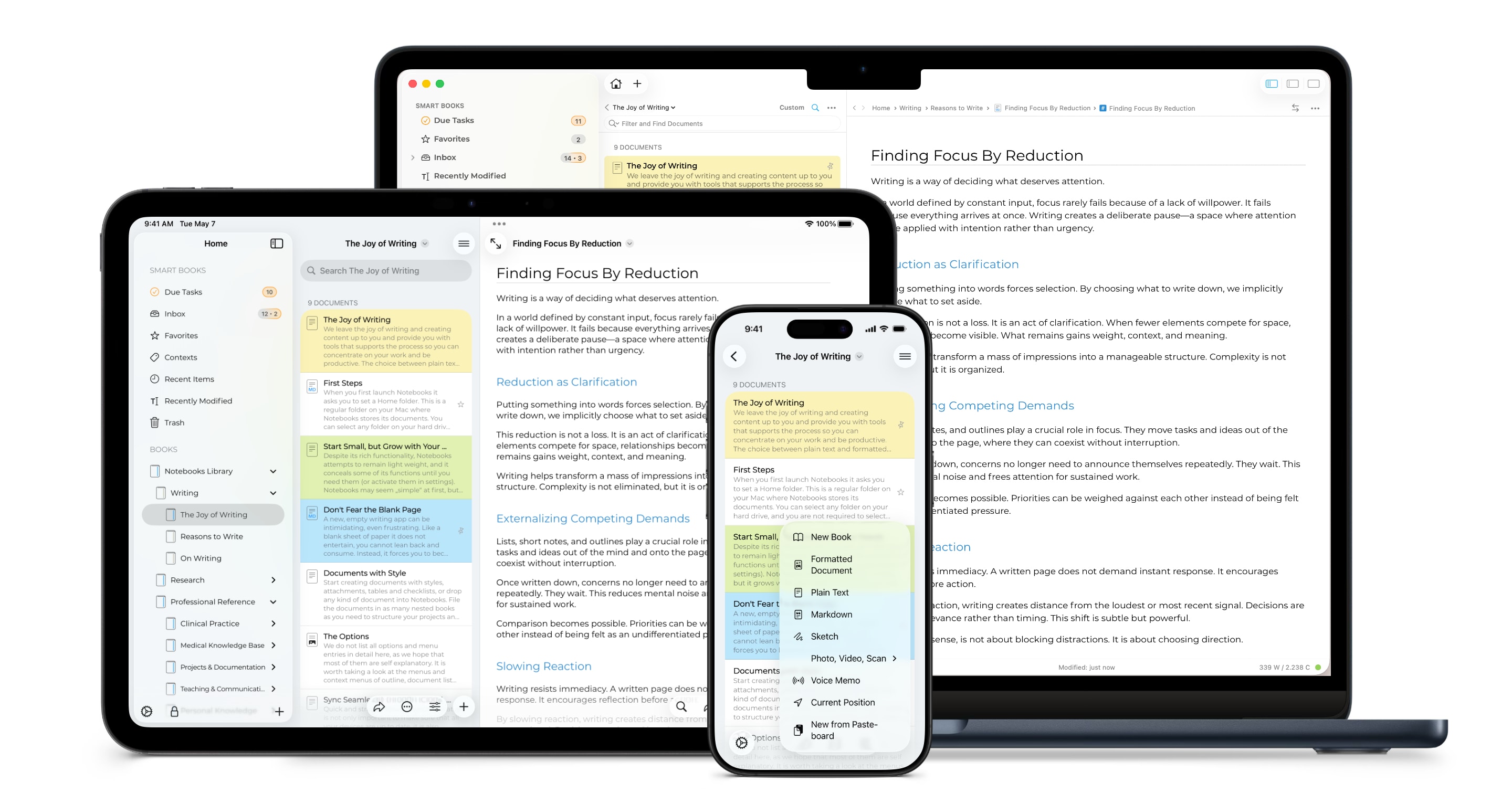 Notebooks on all Devices