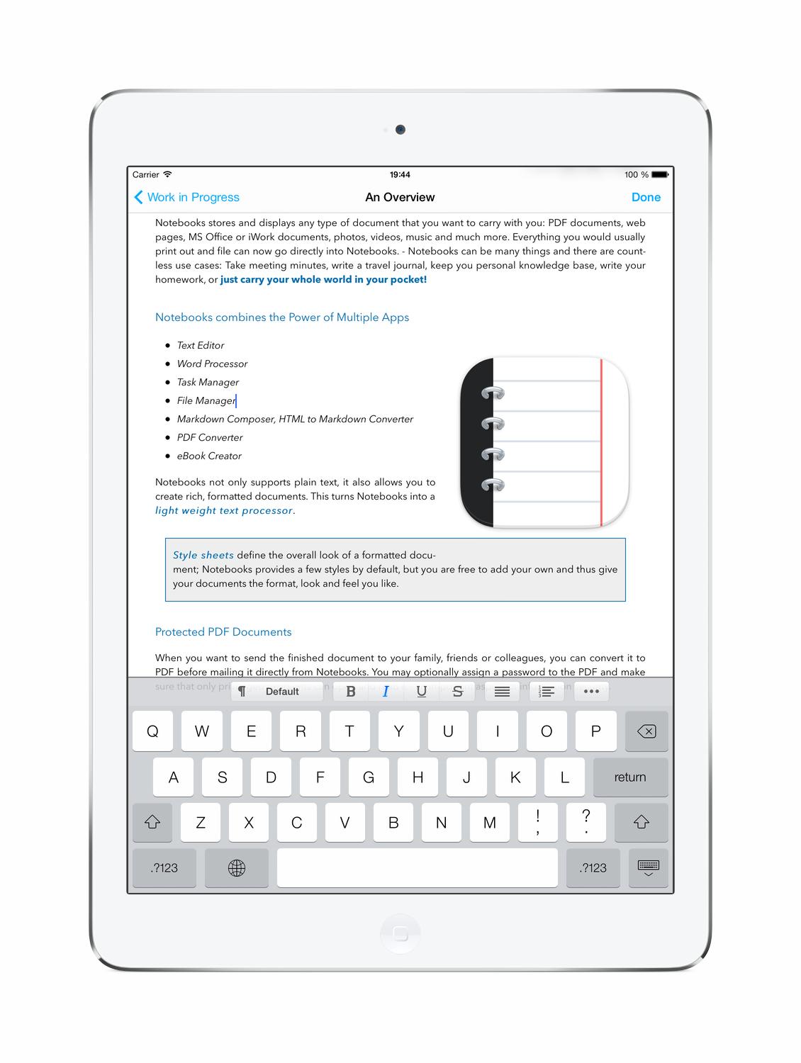 Create Formatted Documents Notebooks